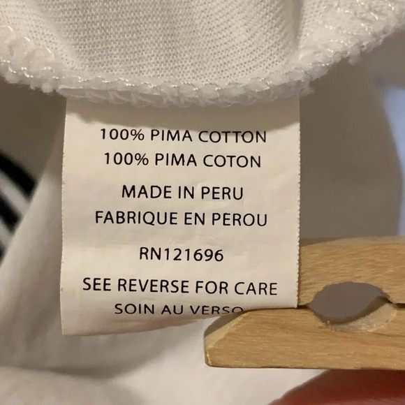 Demylee Women's Pima Cotton Striped Round Neck Short Sleeve Shirt‎ SIze L - Picture 8 of 12